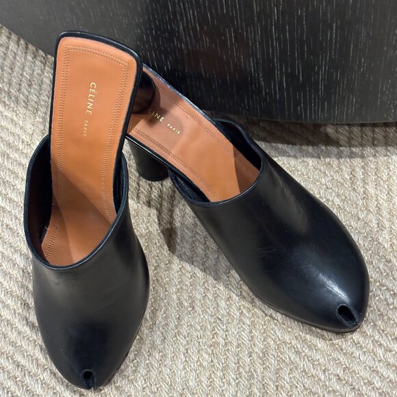 Celine Philo runway 2017 black leather Heels - Picture 7 of 14